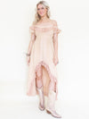 Ruffle Lace Corset Dress Off The Shoulder Upcycled Asymmetric Dress