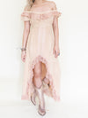 Ruffle Lace Corset Dress Off The Shoulder Upcycled Asymmetric Dress
