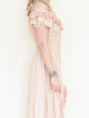 Ruffle Lace Corset Dress Off The Shoulder Upcycled Asymmetric Dress