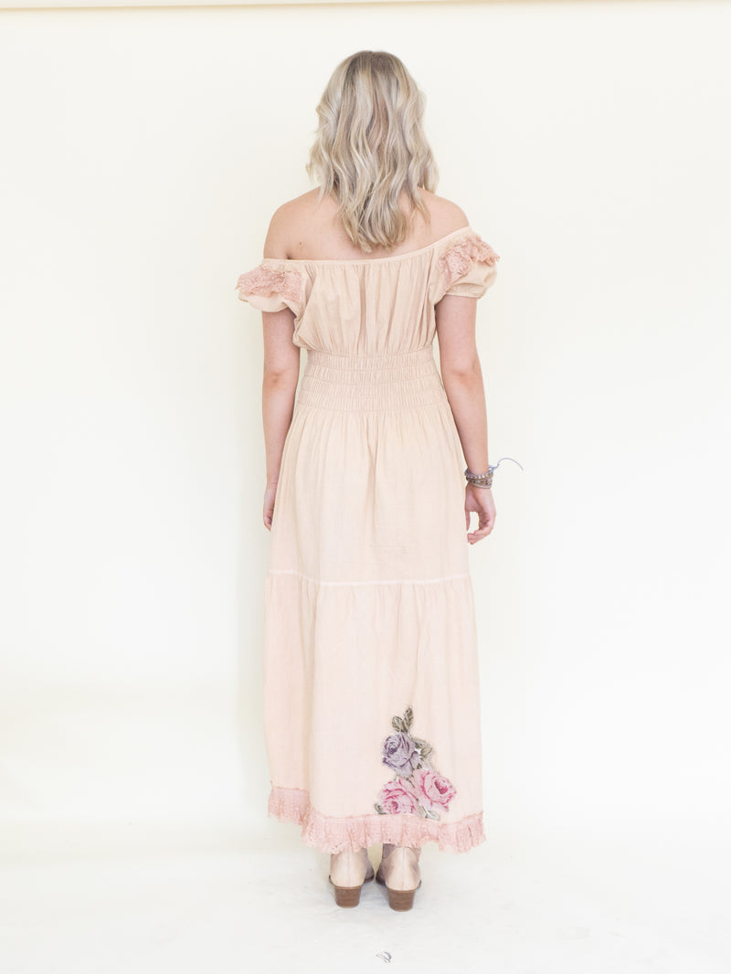 Ruffle Lace Corset Dress Off The Shoulder Upcycled Asymmetric Dress