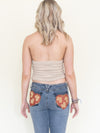 Floral Patchwork Jeans Bell Bottom Denim Vintage Upcycled Low Rise