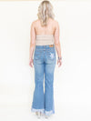 Patchwork Vintage 70's Jeans Denim Star Patchwork Flared Jeans High Waisted