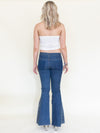 Floral Patchwork Jeans Embroidered Bell Bottoms Vintage Upcycled
