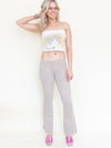 Angel Pants Low Waist Hand Painted Corduroy Vintage Upcycle