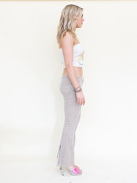 Angel Pants Low Waist Hand Painted Corduroy Vintage Upcycle