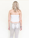 Angel Pants Low Waist Hand Painted Corduroy Vintage Upcycle