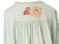 Reworked 70's Patchwork Floral Blouse Vintage 70's Reworked Blouse Ruffle Lace Crop Top